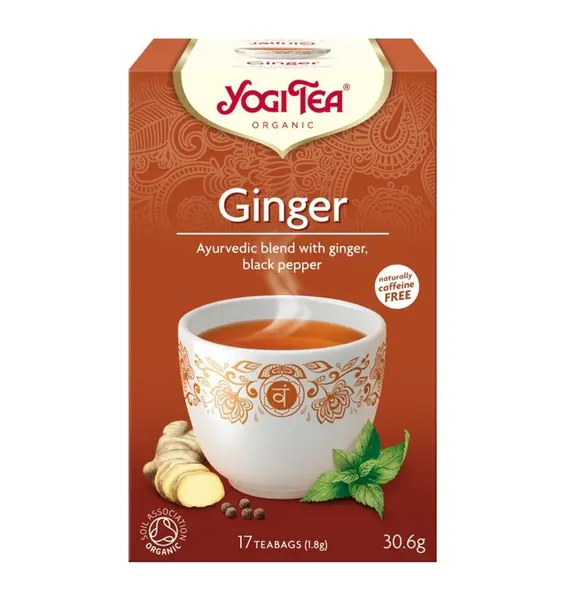 Ceai Bio de Ghimbir, 17 pliculete 30.6gr Yogi