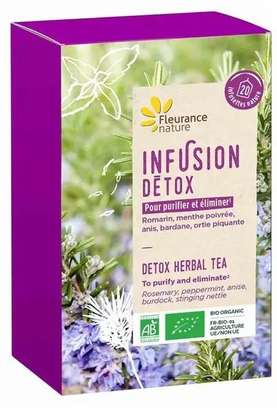 Ceai bio din plante Detox, cu aromă de anason, 20 plicuri, Fleurance Nature