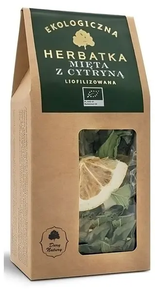 Ceai bio liofilizat din plante cu mentă și lămâie, 25 g, Dary Natury