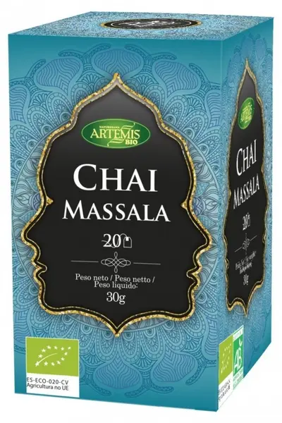 Ceai bio Masala cu condimente, 20 plicuri filtrante, Artemis Bio