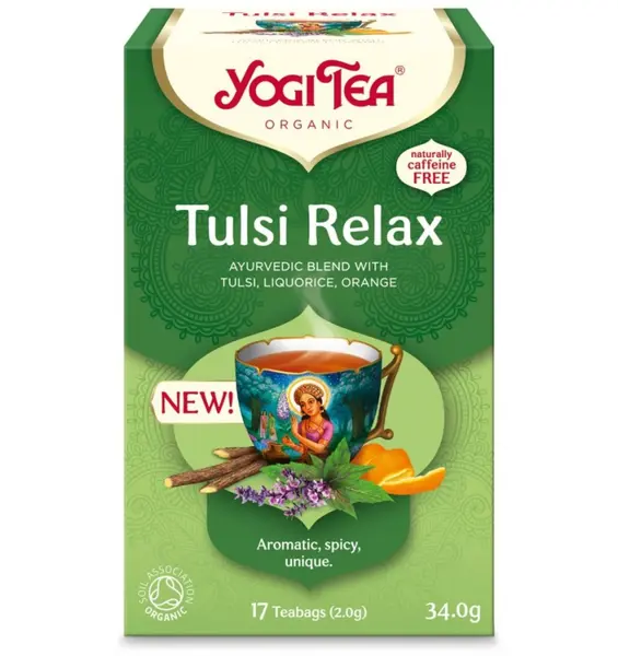 Ceai bio Tulsi Relax 17 pliculete a 2,0 g (34,0 g) Yogi