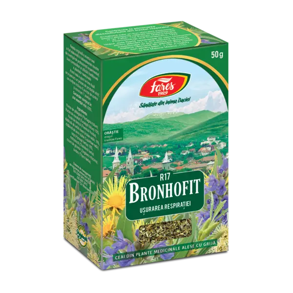Ceai Bronhofit usurarea respiratiei, 50g, Fares