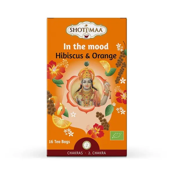 Ceai chakras - in the mood - hibiscus si portocala bio 16dz x 2g 32g Shotimaa