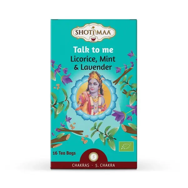Ceai chakras - talk to me - lemn dulce, menta si lavanda bio 16dz x 2g 32g Shotimaa