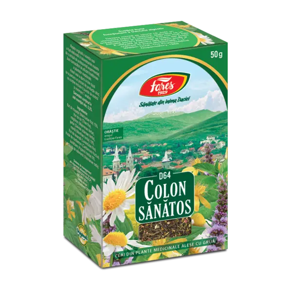 Ceai Colon Sanatos D64, 50g, Fares