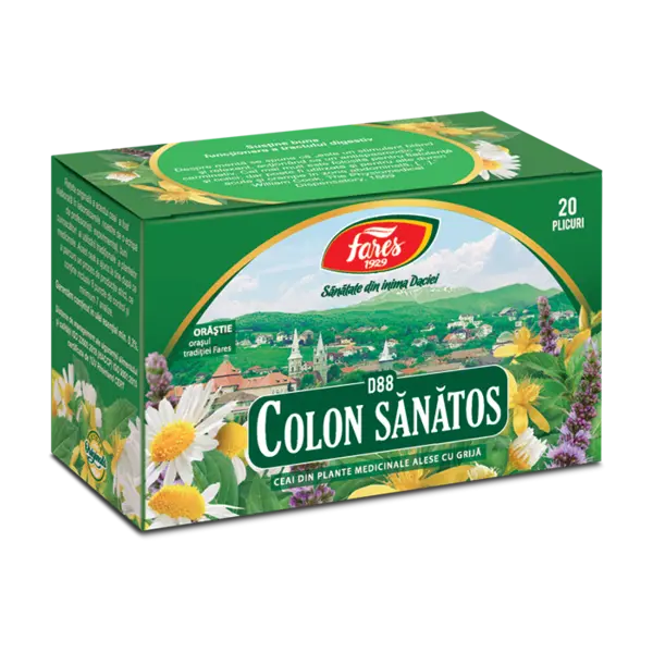 Ceai Colon sanatos D88, 20 plicuri, Fares