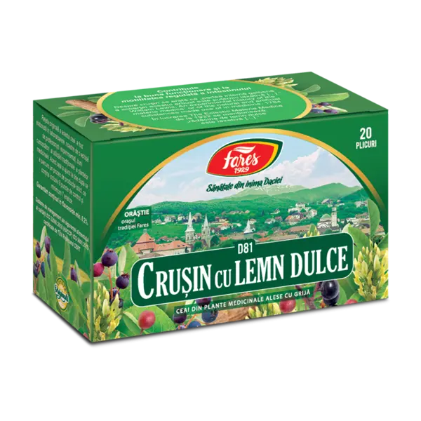 Ceai crusin cu lemn dulce D81, 20 plicuri, Fares