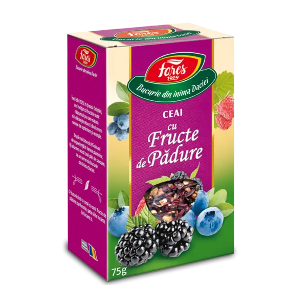 Ceai cu fructe de padure, 75g, Fares