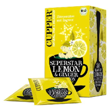 Ceai de lamaie cu ghimbir Eco SuperStar, 50g, Cupper