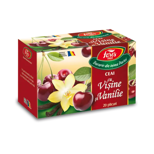 Ceai de visine si vanilie, 20 plicuri, Fares