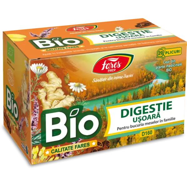 Ceai Digestie Usoara Bio, Fares | 20 plicuri