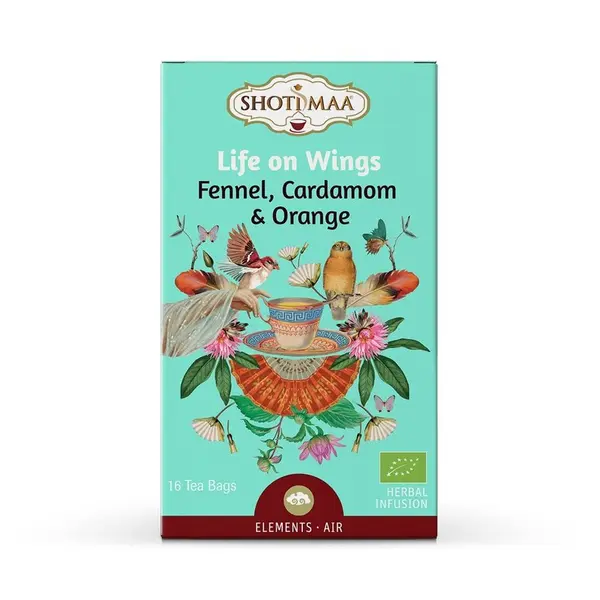 Ceai elements - life on wings - fenicul, cardamom si portocala bio 16dz x 2g 32g Shotimaa