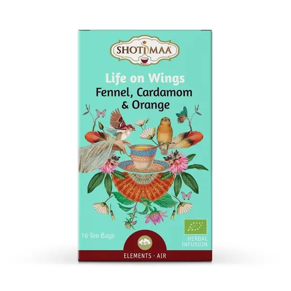 Ceai elements - life on wings - fenicul, cardamom si portocala bio 16dz x 2g 32g Shotimaa