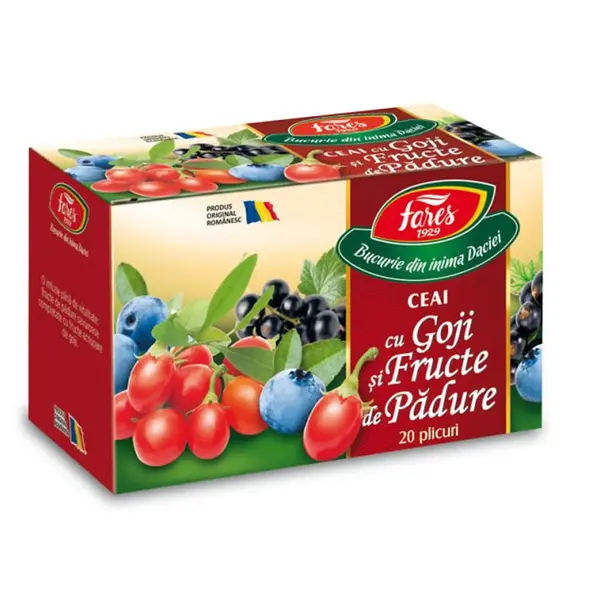 Ceai Fares Goji si Fructe de padure 20 plicuri/cutie Ceai Fares Goji si Fructe de padure 20 plicuri/cutie