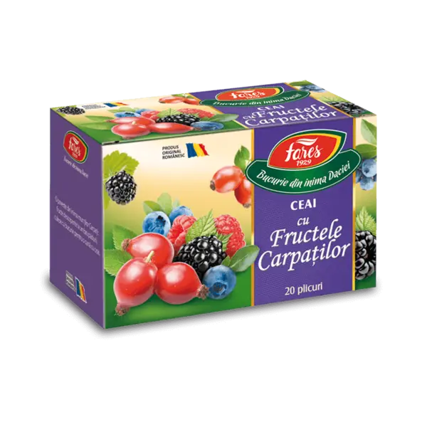 Ceai Fructele Carpatilor, 20 plicuri, Fares