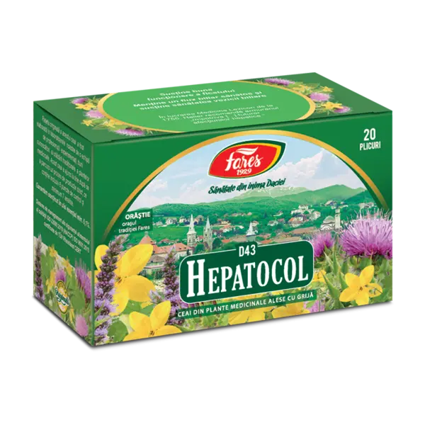 Ceai Hepatocol, 20 plicuri, Fares