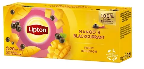 Ceai Lipton fructe mango&coacaze 20 plicuri Ceai Lipton fructe mango&coacaze 20 plicuri