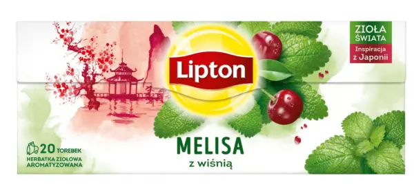 Ceai Lipton Herbal Melissa cu cirese 20plicuri Ceai Lipton Herbal Melissa cu cirese 20plicuri