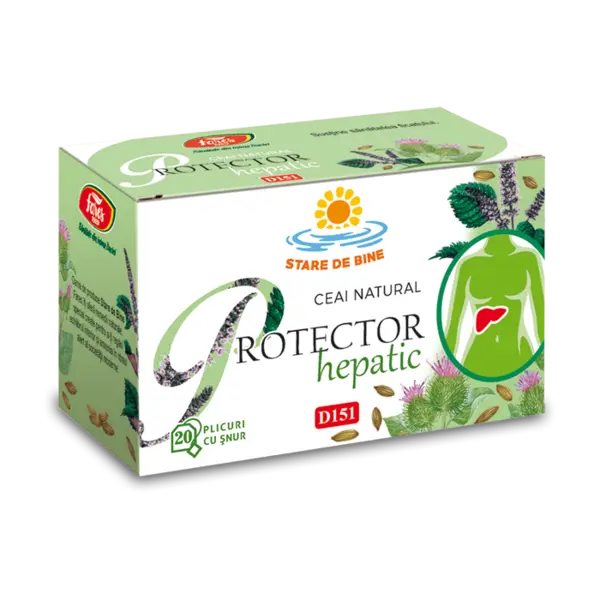 Ceai Protector Hepatic D151, 20 plicuri, Fares
