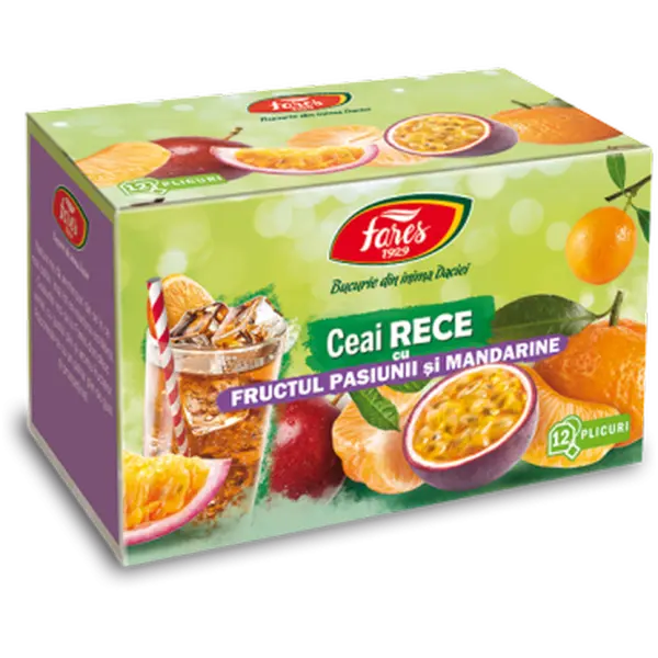 Ceai rece cu fructul pasiunii si mandarine, Fares | 12 plicuri