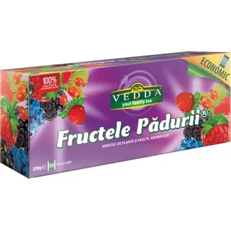 Ceai Vedda fructele padurii 100 plicuri x 1.5g pachet economic Ceai Vedda fructele padurii 100 plicuri x 1.5g pachet economic
