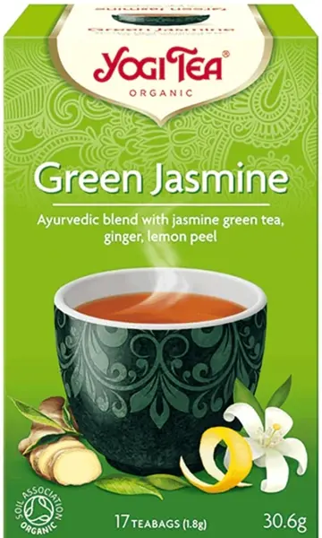 Ceai verde de dimineață cu iasomie, 17 pliculețe, Yogi Tea