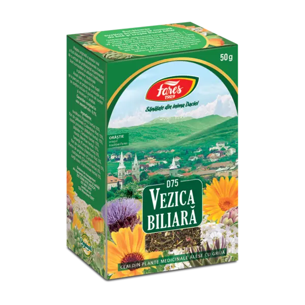 Ceai vezica biliara D75, 50g, Fares