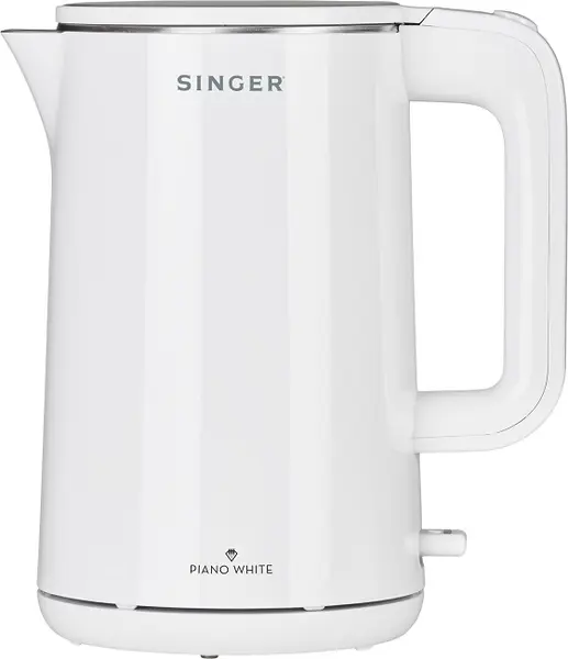 Ceainic electric Singer WK-15040 PWH, 2200 W, 1,5 l, alb