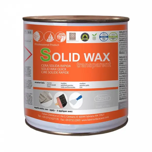 Ceara solida pentru granit, marmura si travertin, Faber Solid Wax, 1L