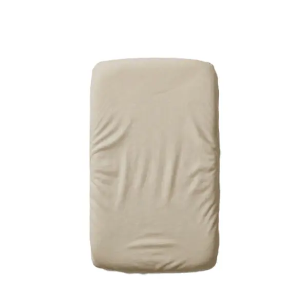 Cearceaf 2 in 1 impermeabil din bumbac organic 90x50 cm Twindeco Bej