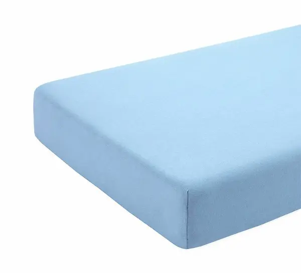 Cearceaf albastru KidsDecor cu elastic din bumbac 120x200 cm