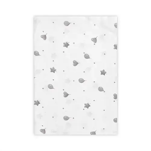 Cearceaf bumbac ranforce Lorelli Train Grey, 100 x 150 cm