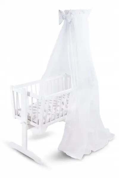 Cearceaf cu banda elastica pentru pat copii, 100 bumbac, dimensiune 90 x 40 cm, BabyMam Grey Feathers