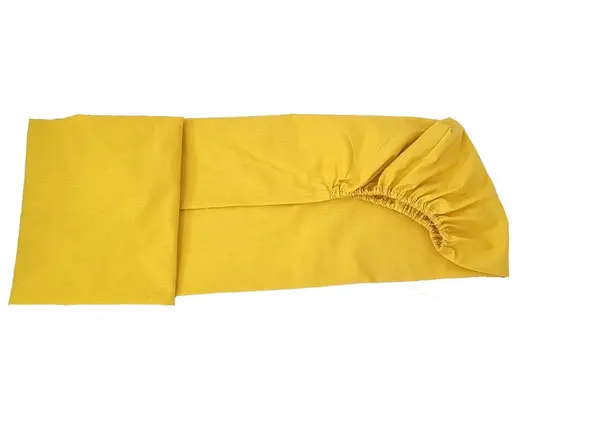 Cearceaf cu elastic din bumbac Mustariu 70x120 cm