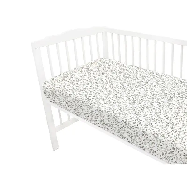 Cearceaf cu elastic MimiNu Premium pentru patut 120x60 cm Meadow