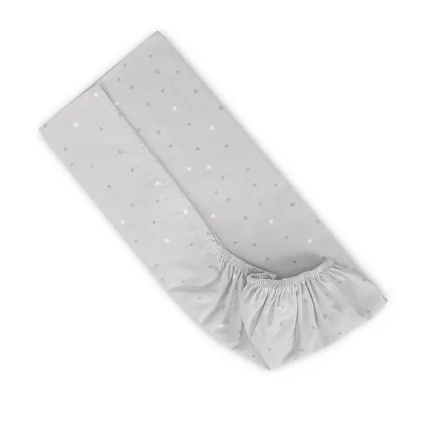 Cearceaf cu elastic pentru patut 98x65 cm din bumbac ranforce Grey Sky