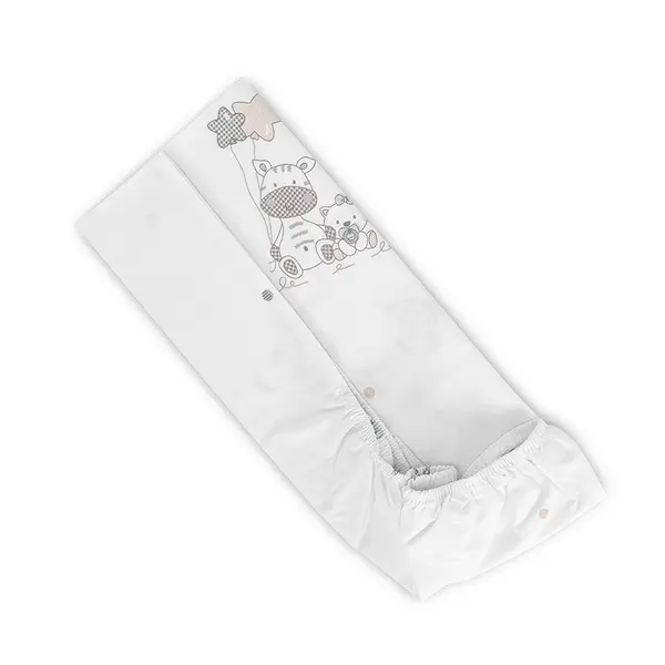 Cearceaf cu elastic pentru patut 98x65 cm din bumbac ranforce White Giraffe