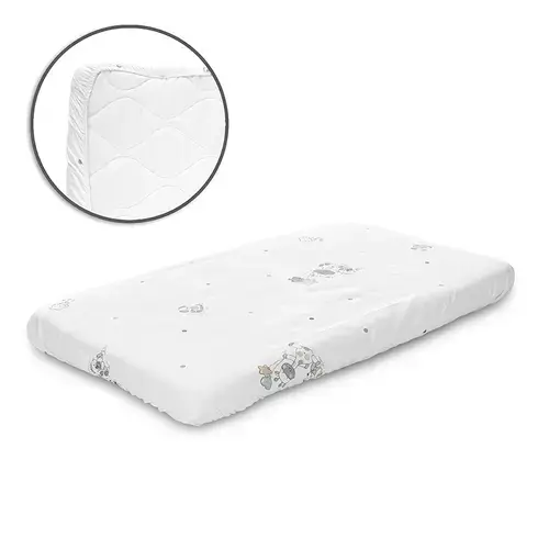 Cearceaf cu elastic pentru patut Lorelli, 98 x 65 cm, 100% bumbac ranforce, Alb