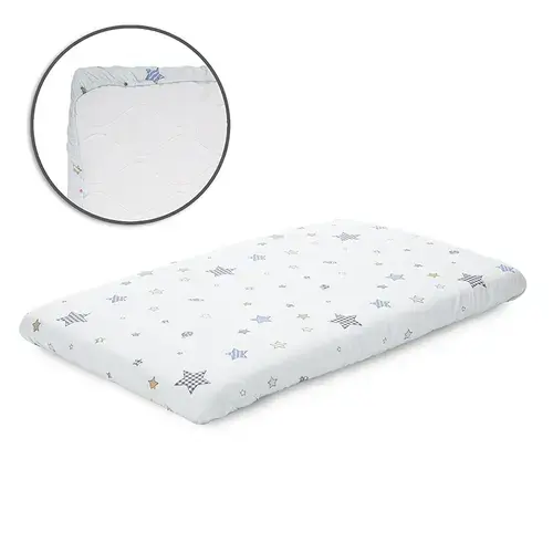 Cearceaf cu elastic pentru patut Lorelli, 98 x 65 cm, 100% bumbac ranforce, Albastru
