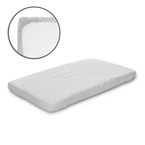 Cearceaf cu elastic pentru patut Lorelli, 98 x 65 cm, 100% bumbac ranforce, Gri