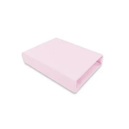 Cearceaf cu elastic Qmini pentru patut 90x40 cm din bumbac jersey Pink