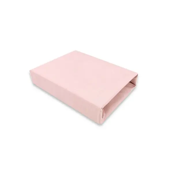 Cearceaf cu elastic Qmini pentru patut co-sleeper Theo 85x46 cm din bumbac Powdery pink
