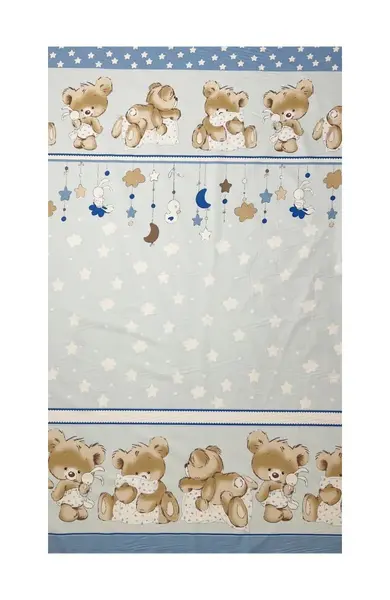 Cearceaf din bumbac pentru saltea 120x60 cm BearsRabbit Albastru Beberoyal