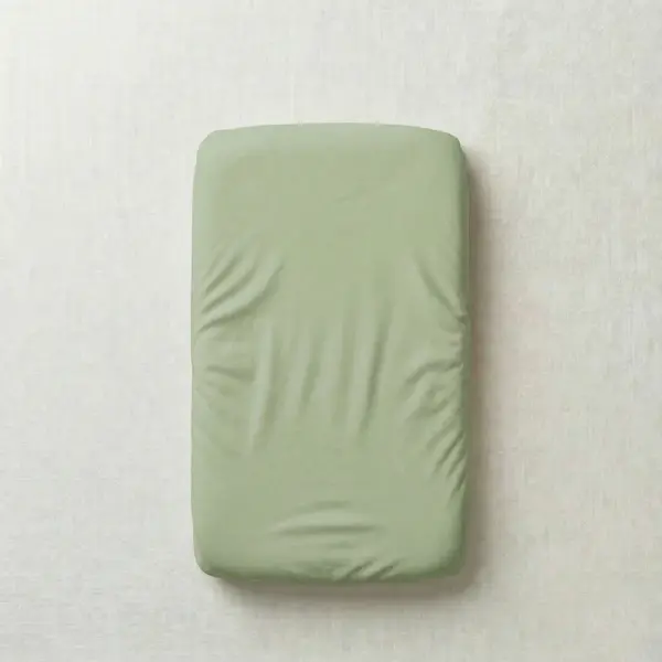 Cearceaf Elastic Impermeabil Menta dublat 2in1, 90x50, bumbac organic cu interior captusit impermeabil