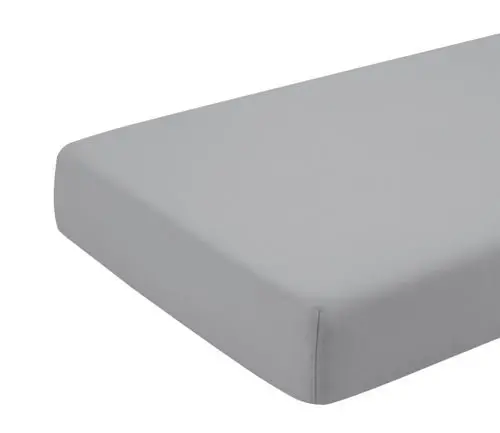 Cearceaf gri KidsDecor cu elastic din bumbac 70x110 cm