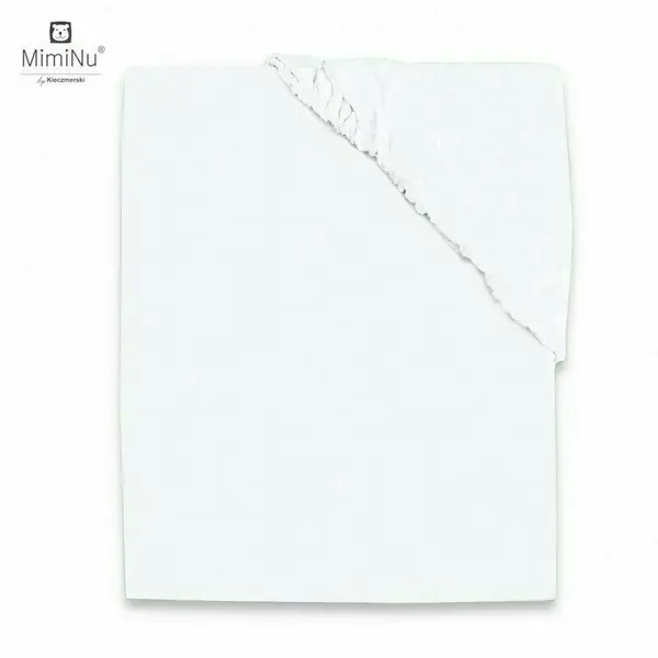 Cearceaf Jerse MimiNu cu elastic pentru pat 160x80 cm White