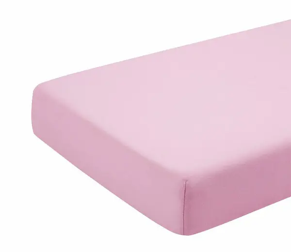 Cearceaf roz KidsDecor cu elastic din bumbac 140x200 cm