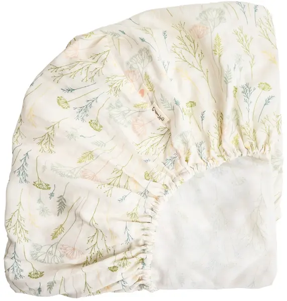 Cearșaf cu elastic Cotton Hug - Ierburi, 70 x 140 cm