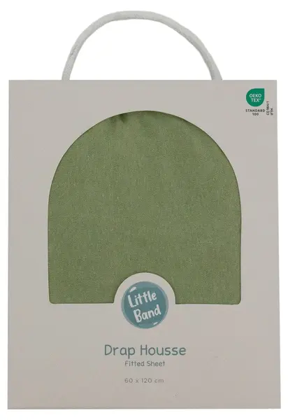 Cearșaf cu elastic Little band – 60x120 cm, lime