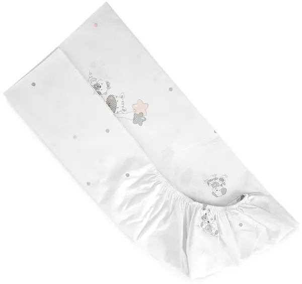 Cearșaf cu elastic Lorelli, 70 x 140 + 15 cm, cu girafă